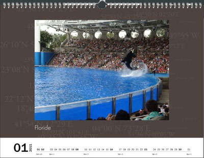 calendrier mural A3 panorama personnalise 2011 sur papier photo