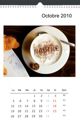 calendrier 2011 avec nom
