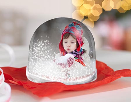 Boule à neige avec photos
