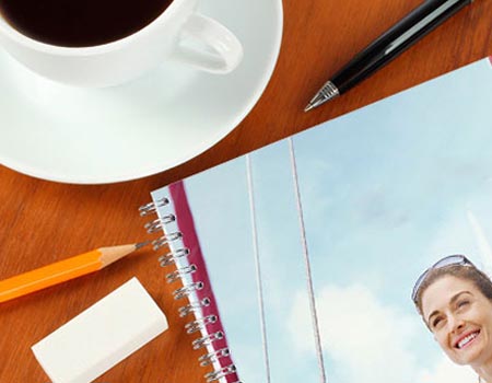 cahier A5 à spirales avec photo