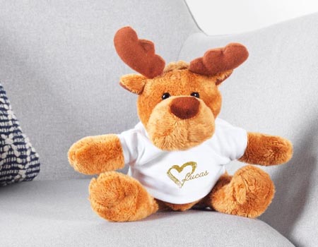 peluche elan avec photo