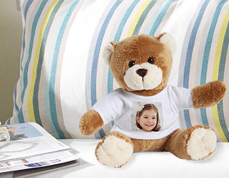 peluche ourson avec photo