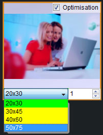 indicateur de qualité poster photo numérique