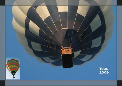 mise en page des photos sur toile
