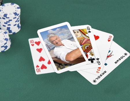 jeu de poker personnalisé avec photo