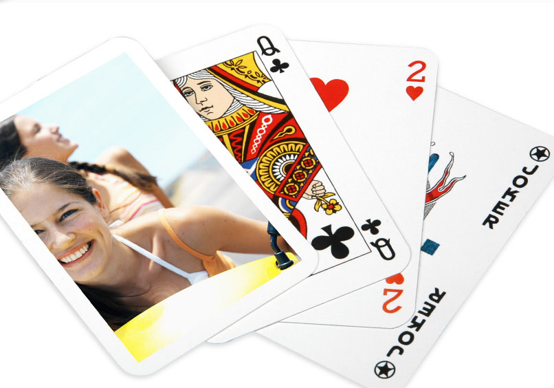 Jeu de poker photo personnalisé petite quantité