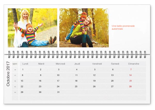 calendrier photo de bureau comboost