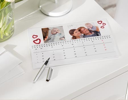 Calendrier de bureau personnalisé avec photos