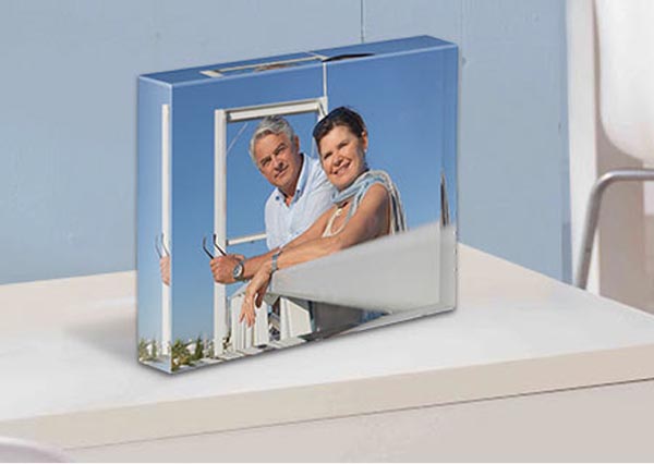 Bloc en verre avec photo imprimée sur ComBoost