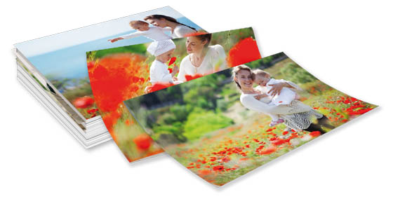 tirages photos avec marges colorées