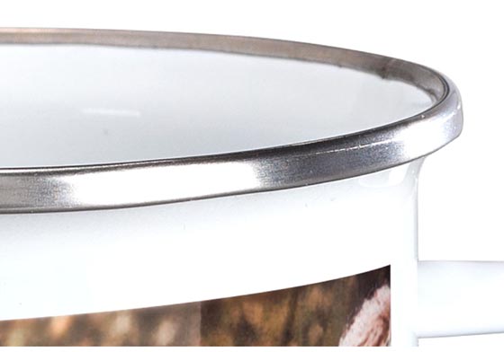 tasse outdoor métallique émaillée avec photo - Comboost