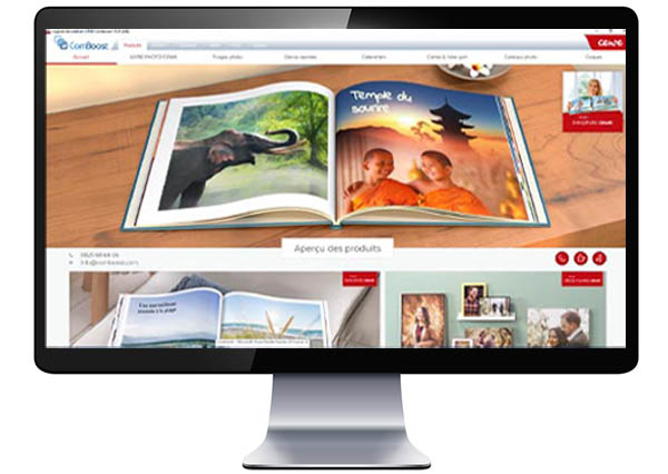 logiciel photo Comboost Cewe pour créer un livre photo