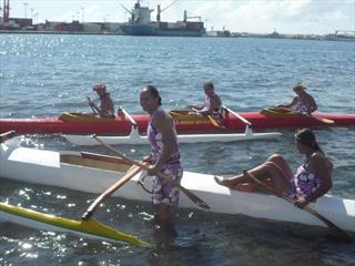 HEIVA VA'A 2009 - courses de pirogues lagon 