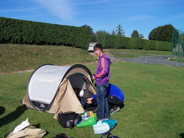 lors du stage de préparation U17 Photo: Camping au stade Jean de Bagneux 1